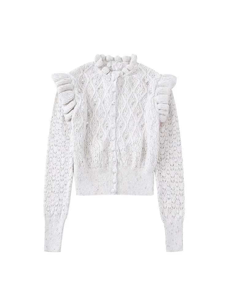 Женский вязаный кардиган, винтажный кардиган с искусственным жемчугом и нитками бусин, верхняя одежда, 2022
Женский вязаный кардиган, винтажный кардиган с искусственным жемчугом и нитками бусин, верхняя одежда, 2022