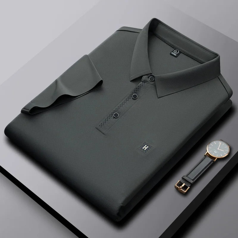 Light luxury ice silk smooth breathable POLO shirt Men's short-sleeved T-shirt 2023 summer fashion embroidery casual Paul shirt
Light luxury ice silk smooth breathable POLO shirt Men's short-sleeved T-shirt 2023 summer fashion embroidery casual Paul shirt