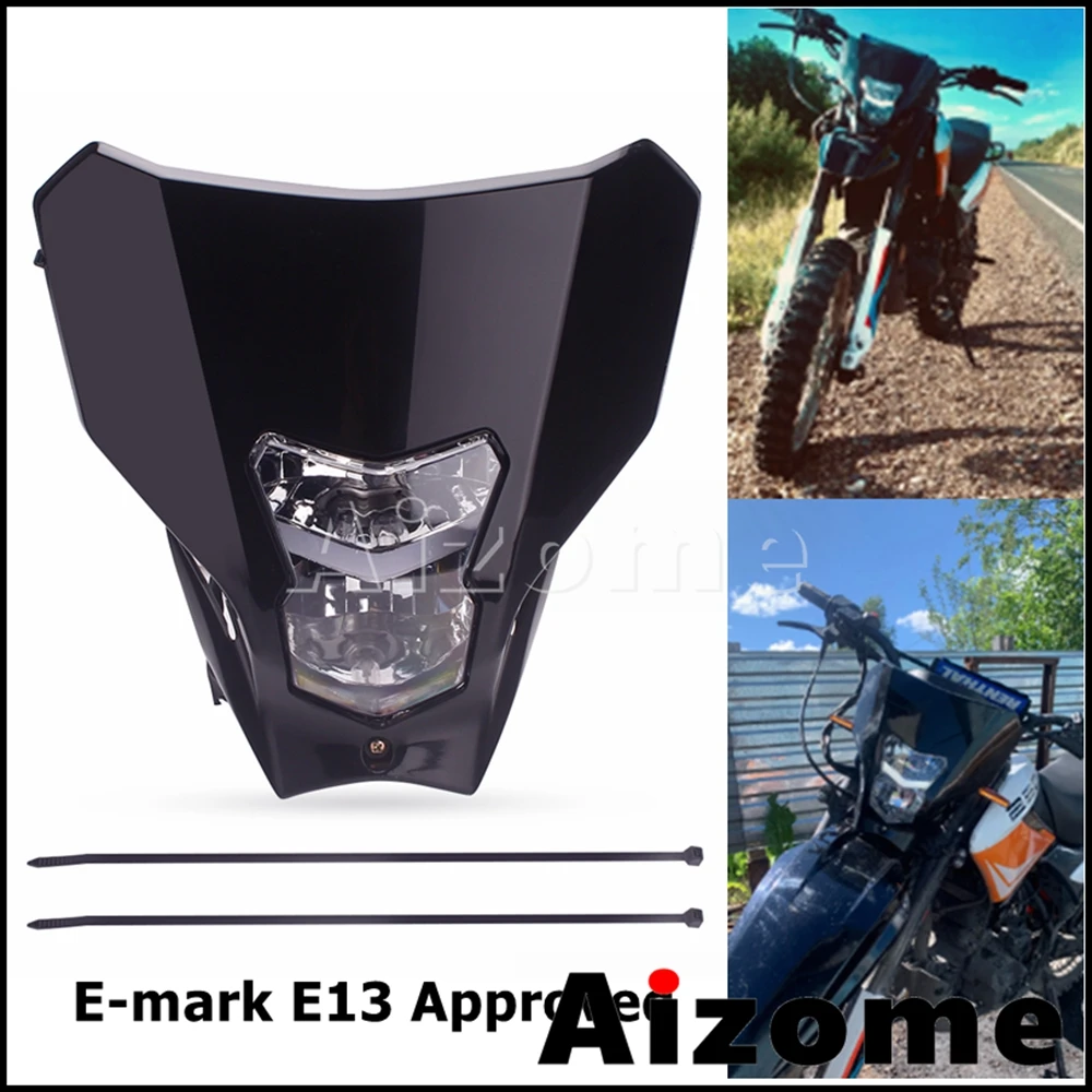 Универсальная фара E13 E-Mark для мотоцикла, светодиодная обтекатель для Honda CRF 230 250 300 CRF450L CRF450XR, фара для мотокросса, фара ближнего/дальнего свет...
Универсальная фара E13 E-Mark для мотоцикла, светодиодная обтекатель для Honda CRF 230 250 300 CRF450L CRF450XR, фара для мотокросса, фара ближнего/дальнего свет...