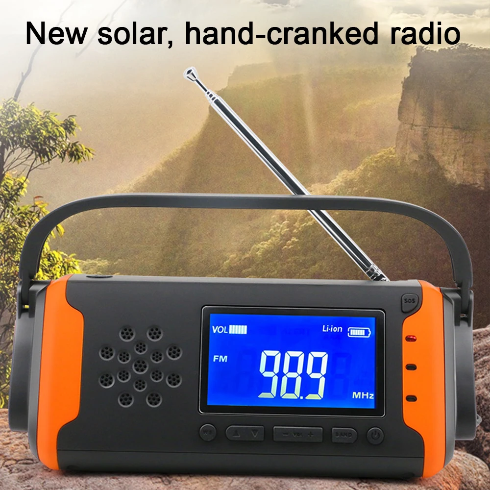Outdoor Emergency Weather Alert Radio Hand Crank Phone Charger Solar Radio With Battery Operated LCD Display FM Play Flashlight
Outdoor Emergency Weather Alert Radio Hand Crank Phone Charger Solar Radio With Battery Operated LCD Display FM Play Flashlight