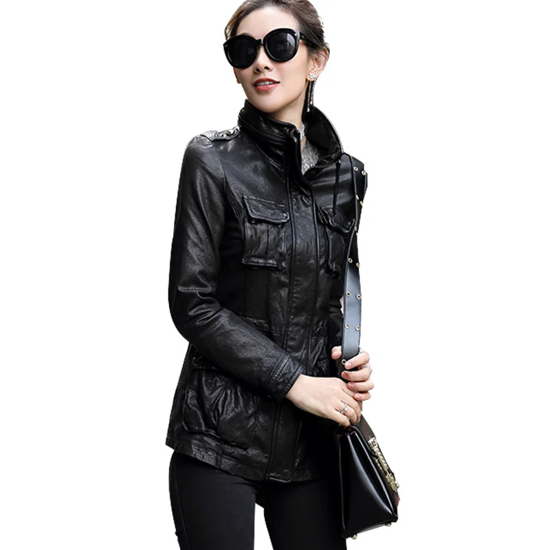 Hot Sale 2023 Fashion High Quality Sheepskin Leather Jacket Mid-length Korean Motorcycle Women's Jackets SpringCoat Female Chaqu
Hot Sale 2023 Fashion High Quality Sheepskin Leather Jacket Mid-length Korean Motorcycle Women's Jackets SpringCoat Female Chaqu