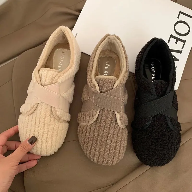 Shoes Woman Flats Round Toe Casual Female Sneakers Shallow Mouth Loafers Fur Autumn Dress Winter New Fall Rubber Flock Solid Lei
Shoes Woman Flats Round Toe Casual Female Sneakers Shallow Mouth Loafers Fur Autumn Dress Winter New Fall Rubber Flock Solid Lei