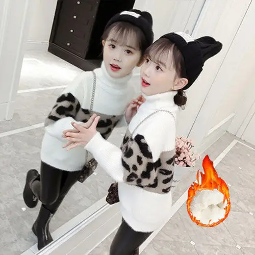 2022 Autumn Winter New Kids Girls Knitwear Patchwork Leopard Pullover Children Clothing Korean Thick Warm Knitted Sweaters X79
2022 Autumn Winter New Kids Girls Knitwear Patchwork Leopard Pullover Children Clothing Korean Thick Warm Knitted Sweaters X79