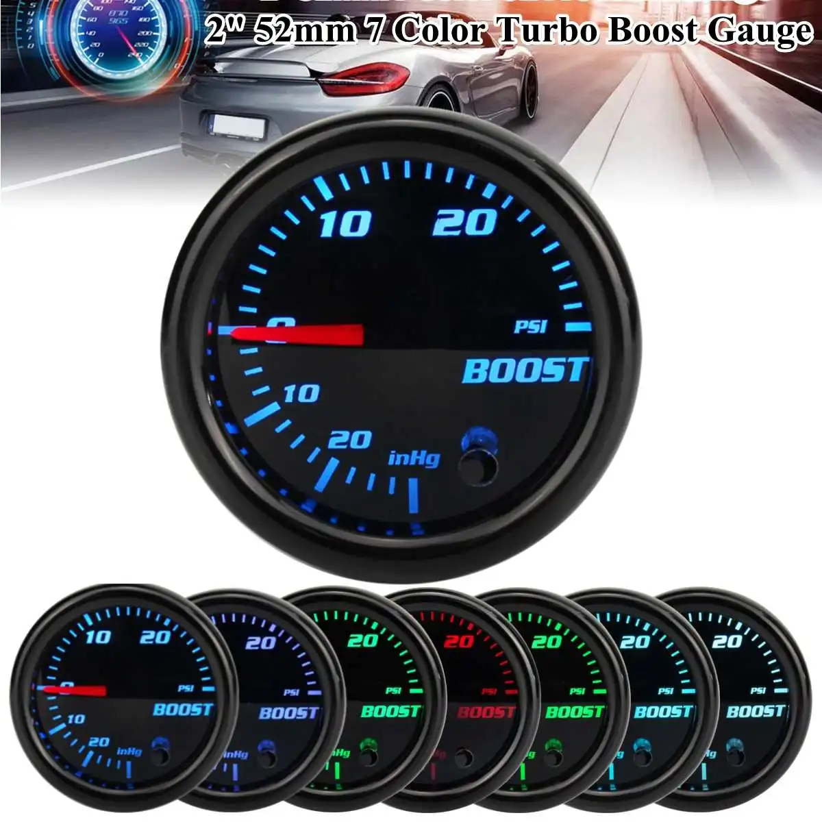 Автомобильный измеритель давления Turbo Boost, вакуумный измеритель давления, 2 дюйма, 52 мм, 0-30 фунтов на кв. дюйм, с 7-цветным светодиодным дисплее...
Автомобильный измеритель давления Turbo Boost, вакуумный измеритель давления, 2 дюйма, 52 мм, 0-30 фунтов на кв. дюйм, с 7-цветным светодиодным дисплее...