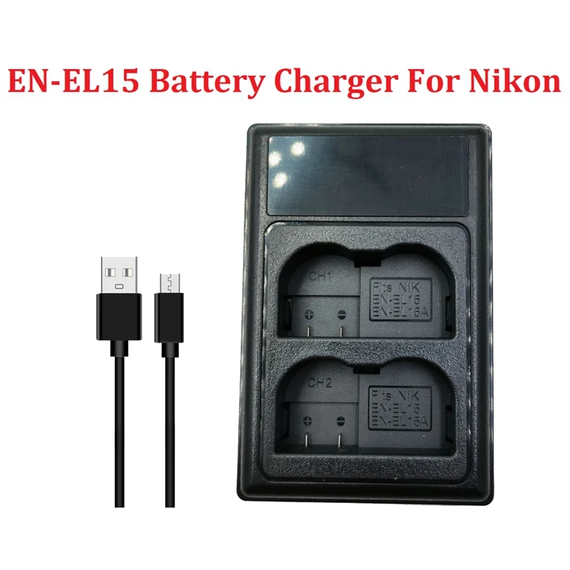 Зарядное устройство USB с ЖК-дисплеем для Nikon D500 D600 D610 D750 D7000 D7100 D7200 D800 D800E D810 D810A
Зарядное устройство USB с ЖК-дисплеем для Nikon D500 D600 D610 D750 D7000 D7100 D7200 D800 D800E D810 D810A