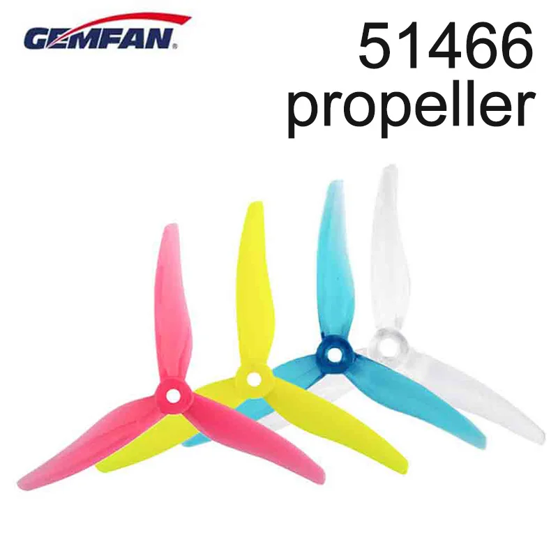 

8PCS/Lot Gemfan Hurricane 51466 5inch Durable 3 blade Propeller CW CCW for 2205-2306 Brushless Motor FPV Propeller Racing drone