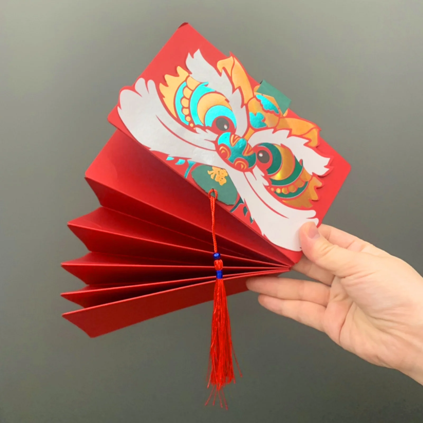 

2022 китайские новогодние красные конверты, креативная складная сумка Hongbao с тигровыми карманами для денег на праздник весны, красный пакет