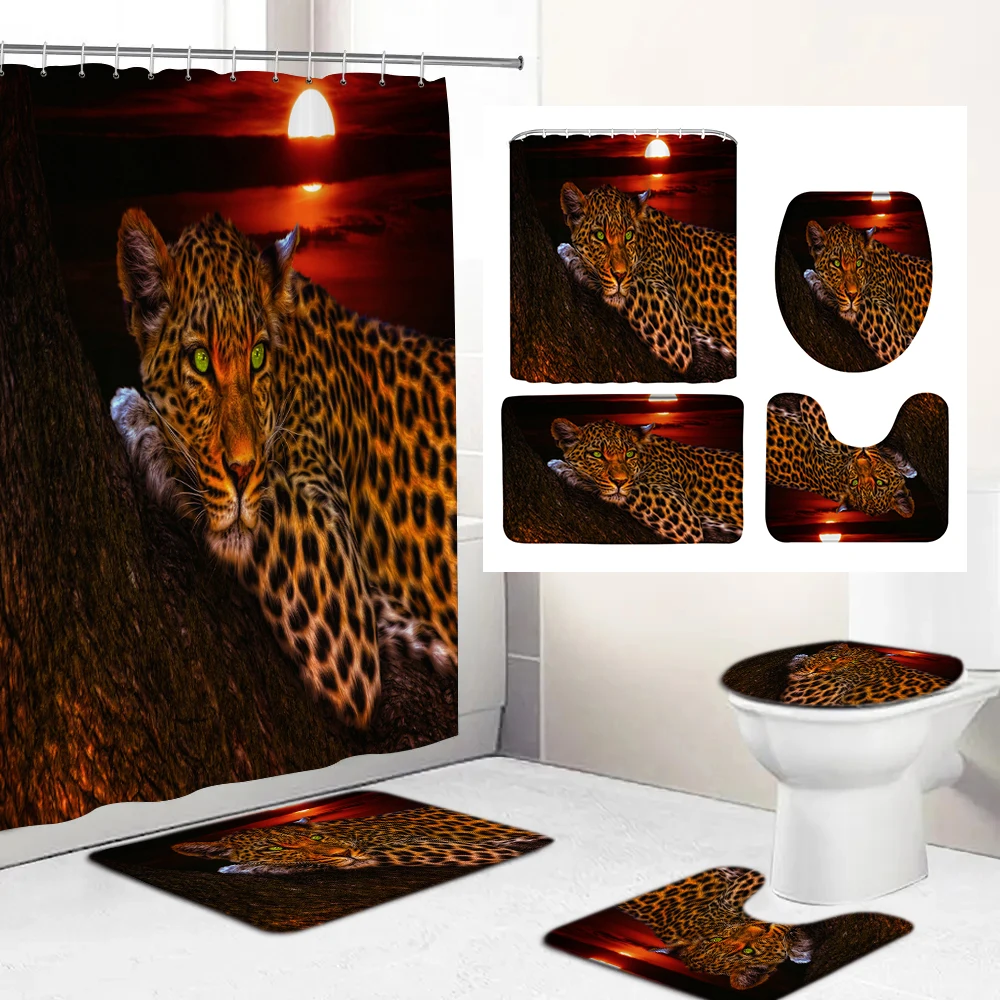 Занавеска для душа с леопардовым принтом, водонепроницаемая Полиэстеровая s-образная крышка для туалета, нескользящий ковер, домашний декор, сумерки и Луны
Занавеска для душа с леопардовым принтом, водонепроницаемая Полиэстеровая s-образная крышка для туалета, нескользящий ковер, домашний декор, сумерки и Луны