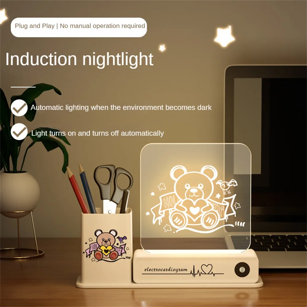 Smart Voice Sound Light Controlled Household Desk Lamp Creativity Small Night Lamp 3d Pen Holder Plugged In Home Lighting Decor 
Smart Voice Sound Light Controlled Household Desk Lamp Creativity Small Night Lamp 3d Pen Holder Plugged In Home Lighting Decor