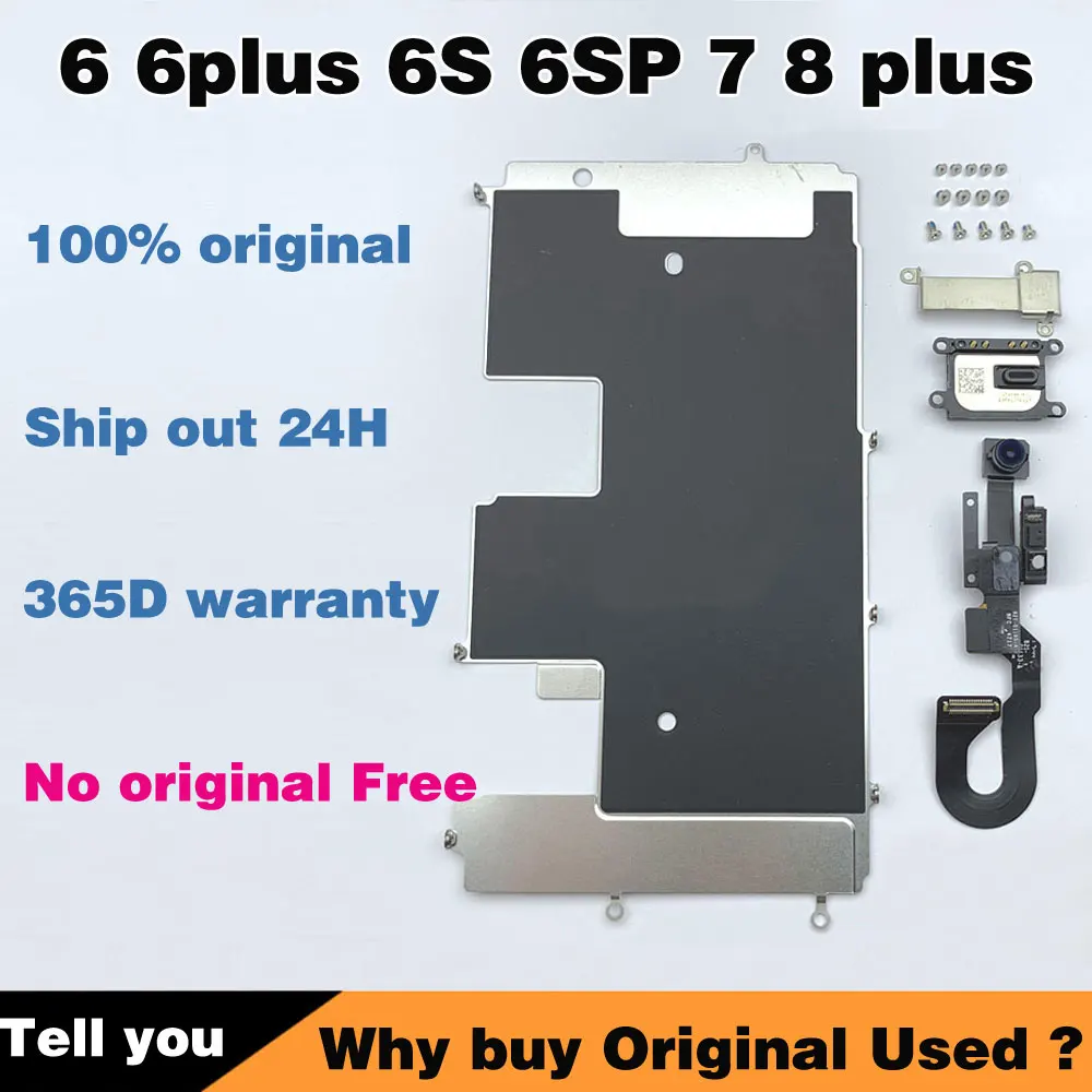 Original Used For iPhone 6 6s 7 8 Plus LCD Set Front Camera Flex Cable Earpiece Screws Bracket Bundles Accessory
Original Used For iPhone 6 6s 7 8 Plus LCD Set Front Camera Flex Cable Earpiece Screws Bracket Bundles Accessory