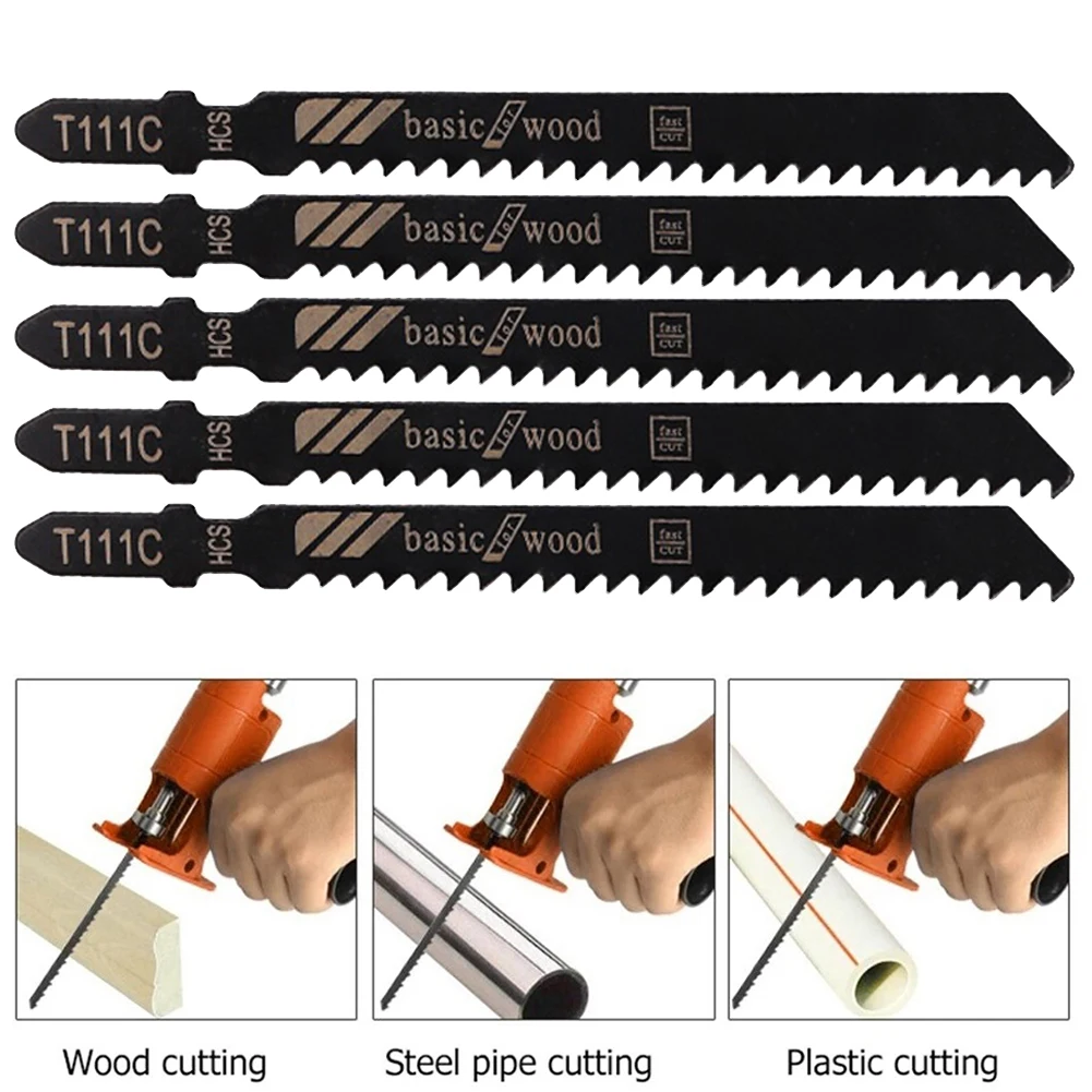 5PCS Jigsaw Blades Reciprocating Saw Blades Wood Cutter T111C For Softwood Chipboard Wood Core Plywood Fibre Boards Woodworking
5PCS Jigsaw Blades Reciprocating Saw Blades Wood Cutter T111C For Softwood Chipboard Wood Core Plywood Fibre Boards Woodworking
