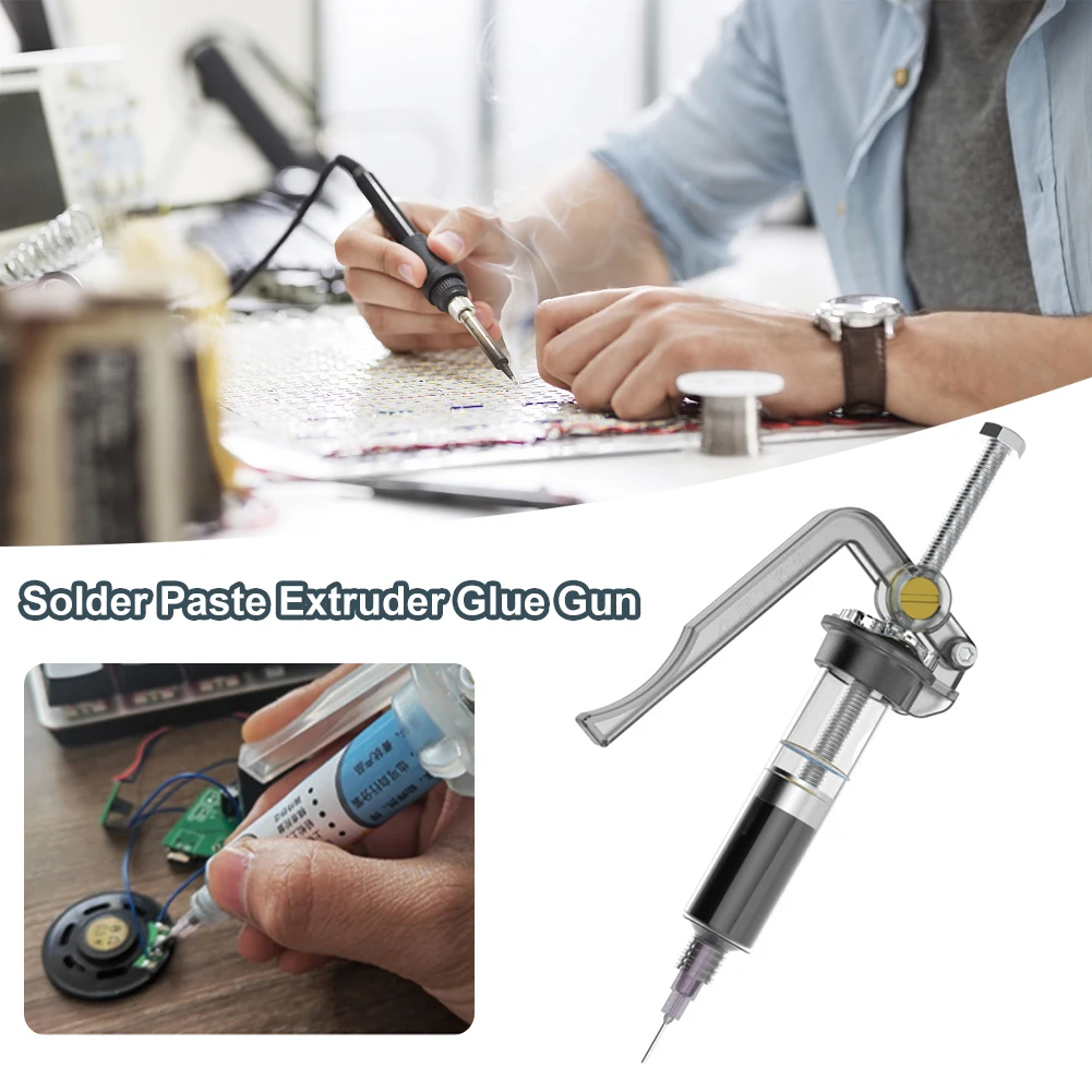 Solder Paste Extruder Glue Gun UV Glue Booster Circuit Welding Oil Green Oil Booster Propulsion Tool Board Repair Soldering Tool
Solder Paste Extruder Glue Gun UV Glue Booster Circuit Welding Oil Green Oil Booster Propulsion Tool Board Repair Soldering Tool