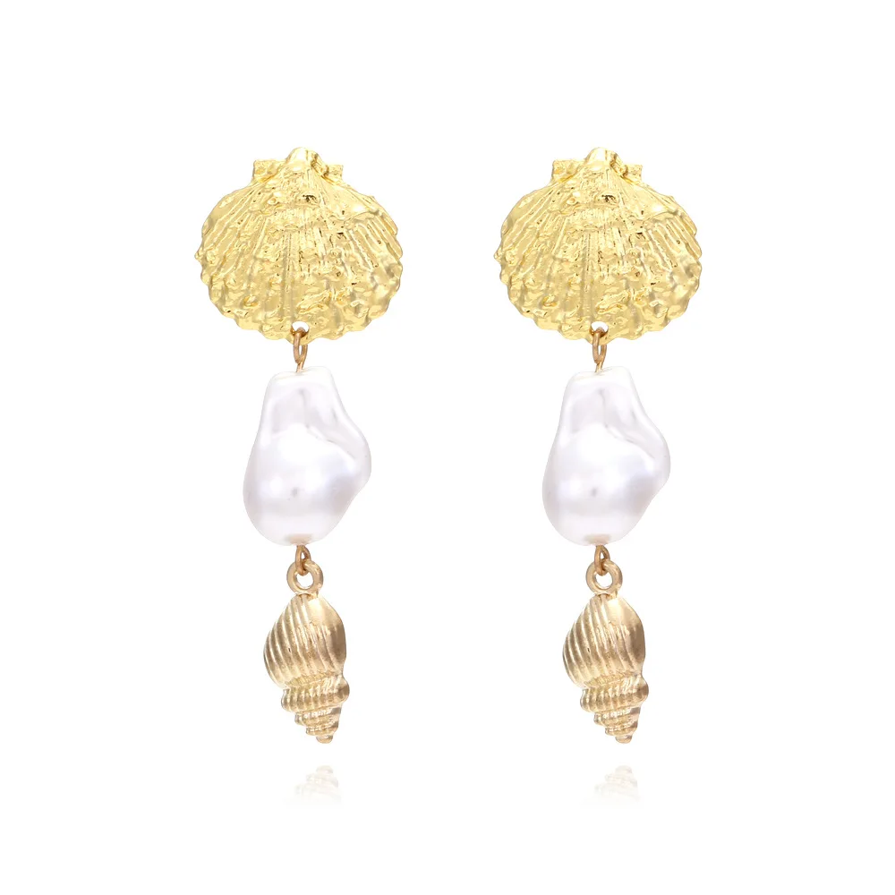 Holiday Metal Shell Earrings Fashion Imitation Pearl Elegant Aesthetic Women's Earrings Luxury Quality Jewelry
Holiday Metal Shell Earrings Fashion Imitation Pearl Elegant Aesthetic Women's Earrings Luxury Quality Jewelry