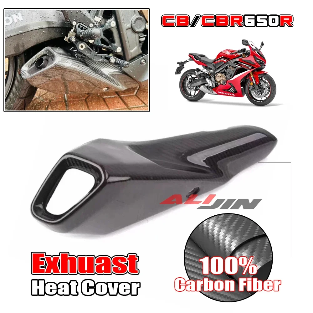 100% настоящий сухой обтекатель из углеродного волокна, подходит для Honda CB650R CBR650R 2019-2023, крышка выхлопной трубы мотоцикла, тепловая защита от ожогов
100% настоящий сухой обтекатель из углеродного волокна, подходит для Honda CB650R CBR650R 2019-2023, крышка выхлопной трубы мотоцикла, тепловая защита от ожогов