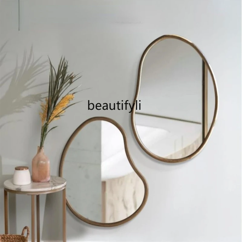 yj Simple Special-Shaped Bathroom Cosmetic Mirror Light Luxury Nordic Wall Hanging Decorative Mirror
yj Simple Special-Shaped Bathroom Cosmetic Mirror Light Luxury Nordic Wall Hanging Decorative Mirror