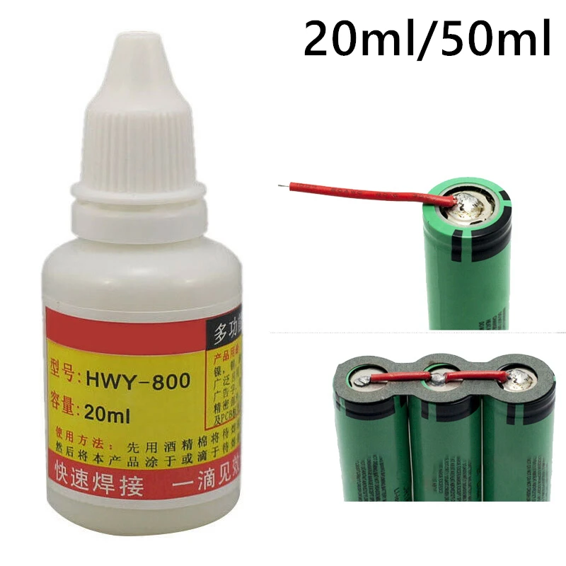 

20ml/50ml Copper Stainless Steel Liquid Flux Welding Solder HWY-800 Paste Flux Liquid Solders Water Solders Kit For Solder Flux