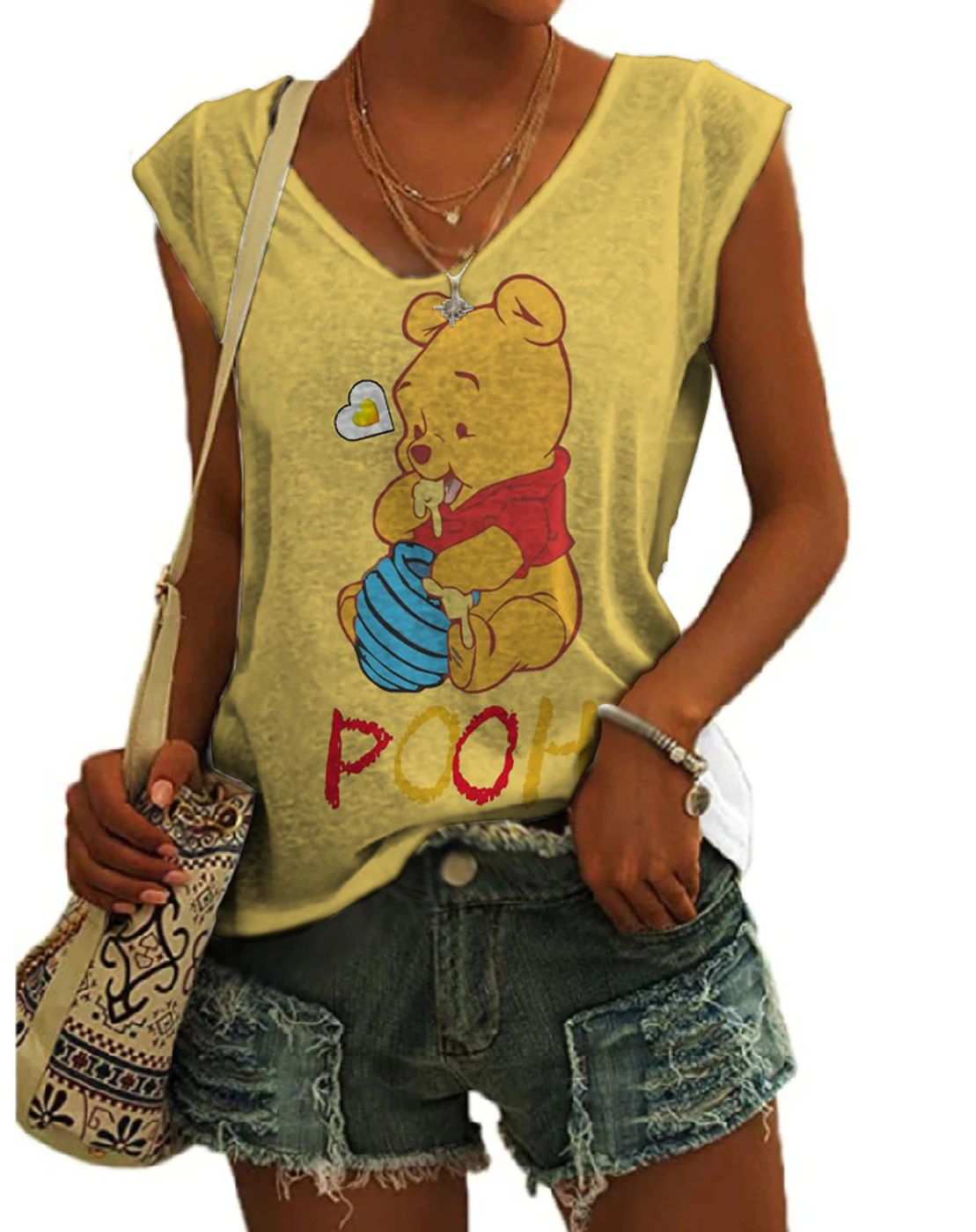 2023 Ladies Street Summer New Winnie the Pooh Anime 3D Printing Disney Brand Cartoon Pattern V-neck Sleeveless Vest Y2K
2023 Ladies Street Summer New Winnie the Pooh Anime 3D Printing Disney Brand Cartoon Pattern V-neck Sleeveless Vest Y2K