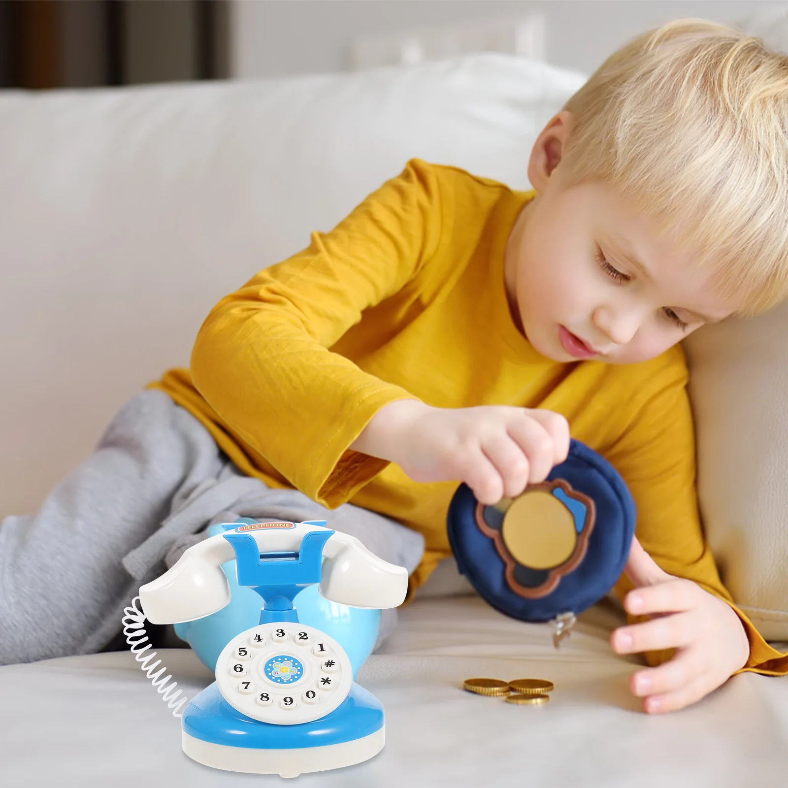Blue Accessories Play House Plaything Interactive Toy Home Appliance Small Telephone Kids
Blue Accessories Play House Plaything Interactive Toy Home Appliance Small Telephone Kids