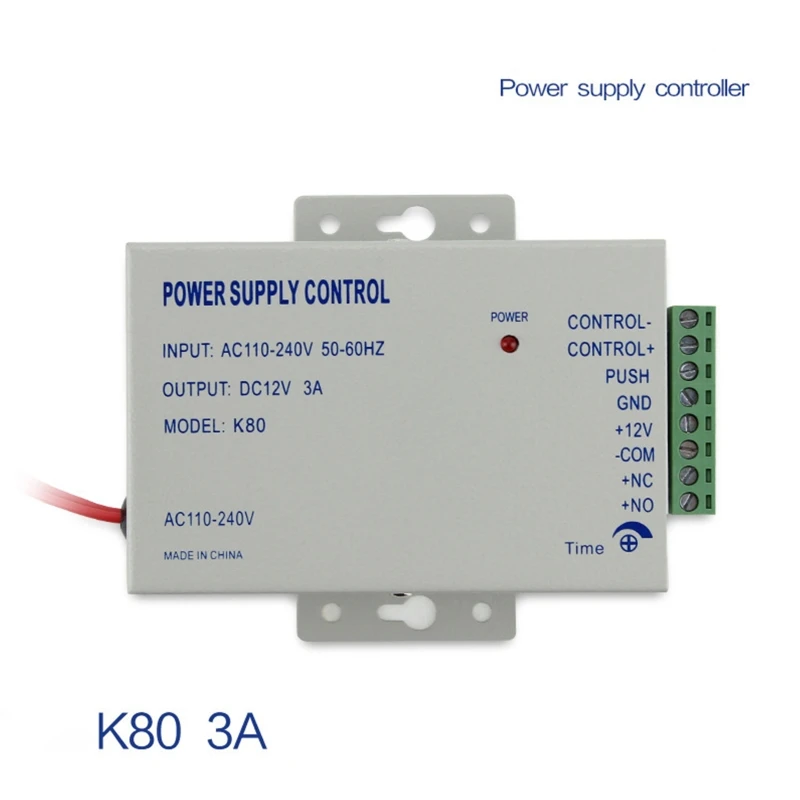 K80 Power Supply Control DC 12V 3A for Exit Button Magnetic Lock Door Access Control System Accessories AC 110-240V 36W
K80 Power Supply Control DC 12V 3A for Exit Button Magnetic Lock Door Access Control System Accessories AC 110-240V 36W