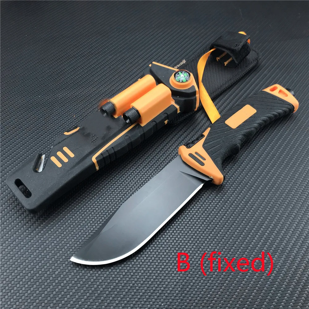 

Нож для выживания с фиксированным лезвием GB Bear Grylls Ultimate 7Cr13, ножи с резиновой ручкой для охоты, кемпинга, боевые ножи, Военный Инструмент