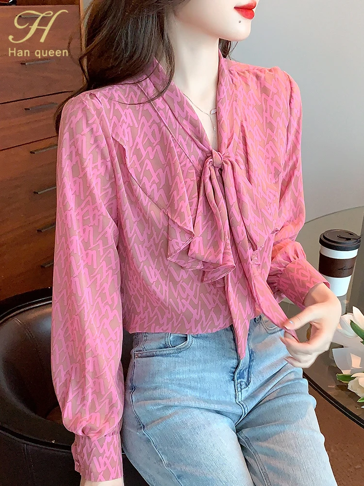 Новая офисная рубашка H Han Queen с бантом и шнуровкой, Женские винтажные блузки, повседневные топы для работы, шифоновая блузка, элегантные руба...
Новая офисная рубашка H Han Queen с бантом и шнуровкой, Женские винтажные блузки, повседневные топы для работы, шифоновая блузка, элегантные руба...