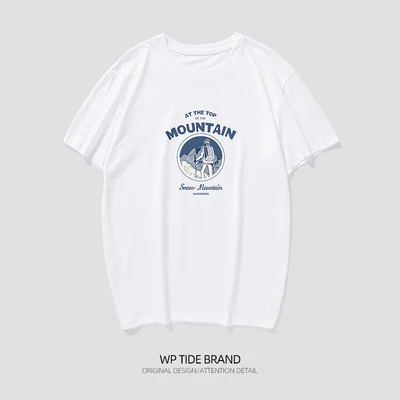 A Men's tide brand short-sleeved T-shirt trend wild couples summer compassionate loose cotton
A Men's tide brand short-sleeved T-shirt trend wild couples summer compassionate loose cotton