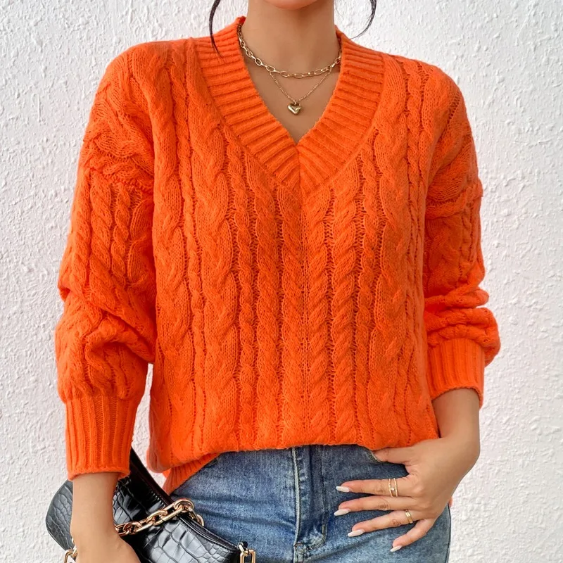 YEMOGGY Fashion Twists Knit Sweater Pullovers WInter Women's Sweaters 2023 New V-Neck Solid Full Sleeve Warm Thickened Pullover
YEMOGGY Fashion Twists Knit Sweater Pullovers WInter Women's Sweaters 2023 New V-Neck Solid Full Sleeve Warm Thickened Pullover