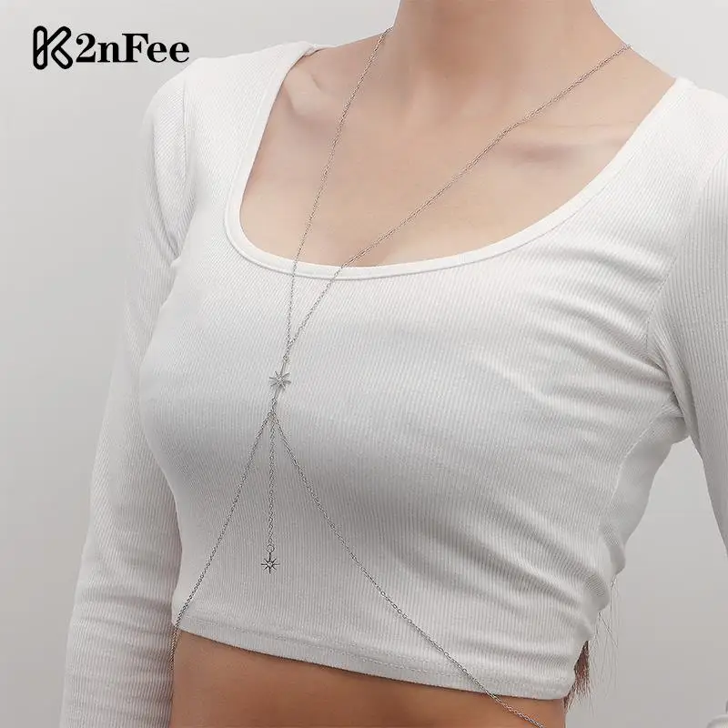 New Simple Summer Sexy Body Bikini Chest Chain Charm Body Necklaces Chain Harness Chain Jewelry For Women Fashion Jewelry Gift
New Simple Summer Sexy Body Bikini Chest Chain Charm Body Necklaces Chain Harness Chain Jewelry For Women Fashion Jewelry Gift