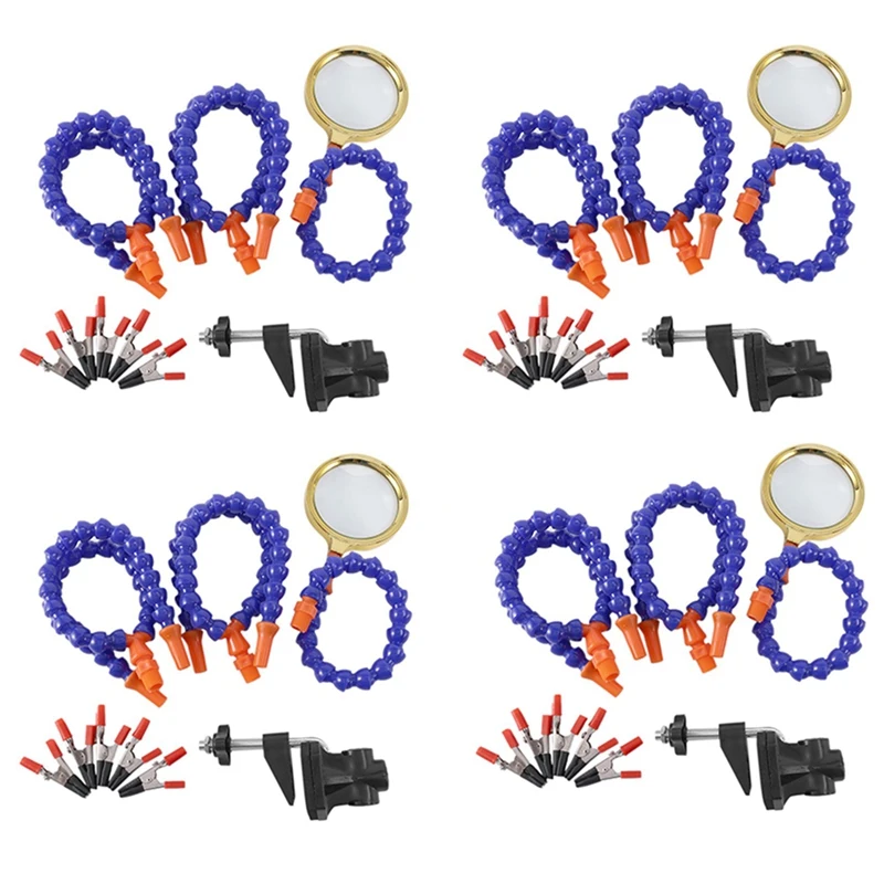 Bench Vise Table Clamp Soldering Station With 20Pc Flexible Arms Soldering Iron Holder Pcb Welding Third Hand Tool
Bench Vise Table Clamp Soldering Station With 20Pc Flexible Arms Soldering Iron Holder Pcb Welding Third Hand Tool