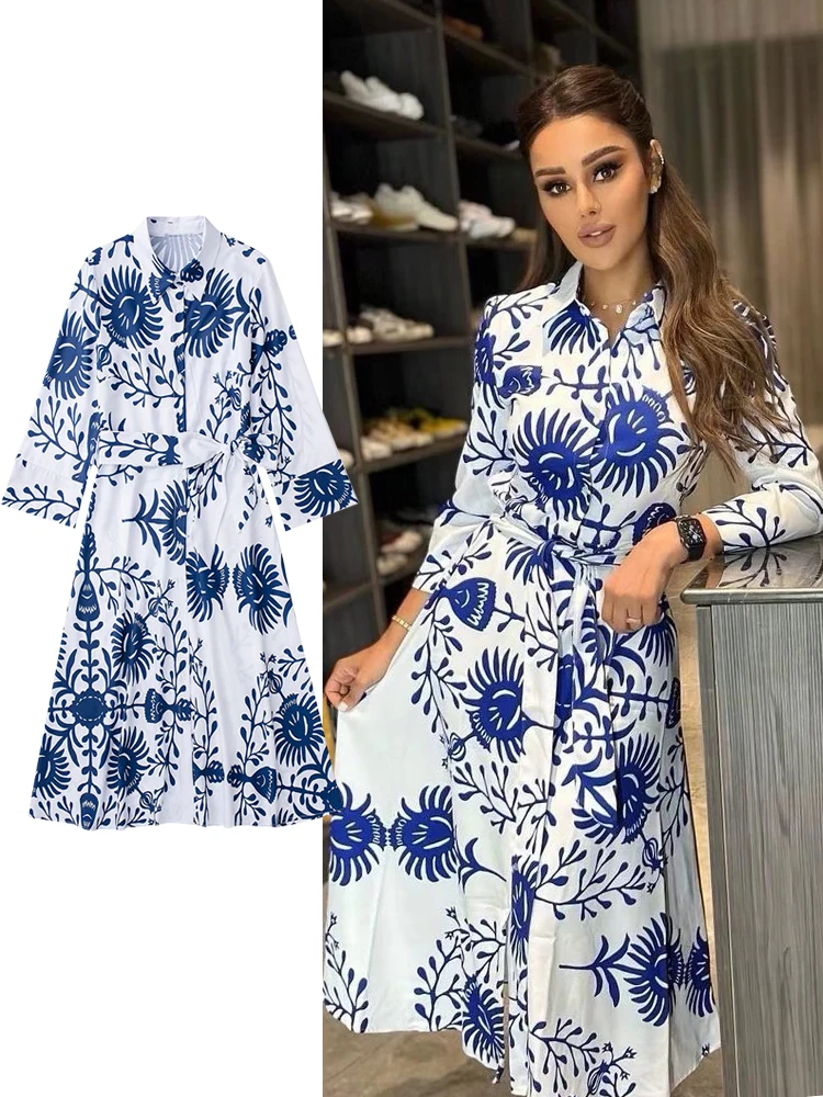 Dress New Fashion Elegant Print Slim Lapel Belt Youth Dress Women 2022 Elegant Chic Casual Vacation Street Ladies Dress
Dress New Fashion Elegant Print Slim Lapel Belt Youth Dress Women 2022 Elegant Chic Casual Vacation Street Ladies Dress
