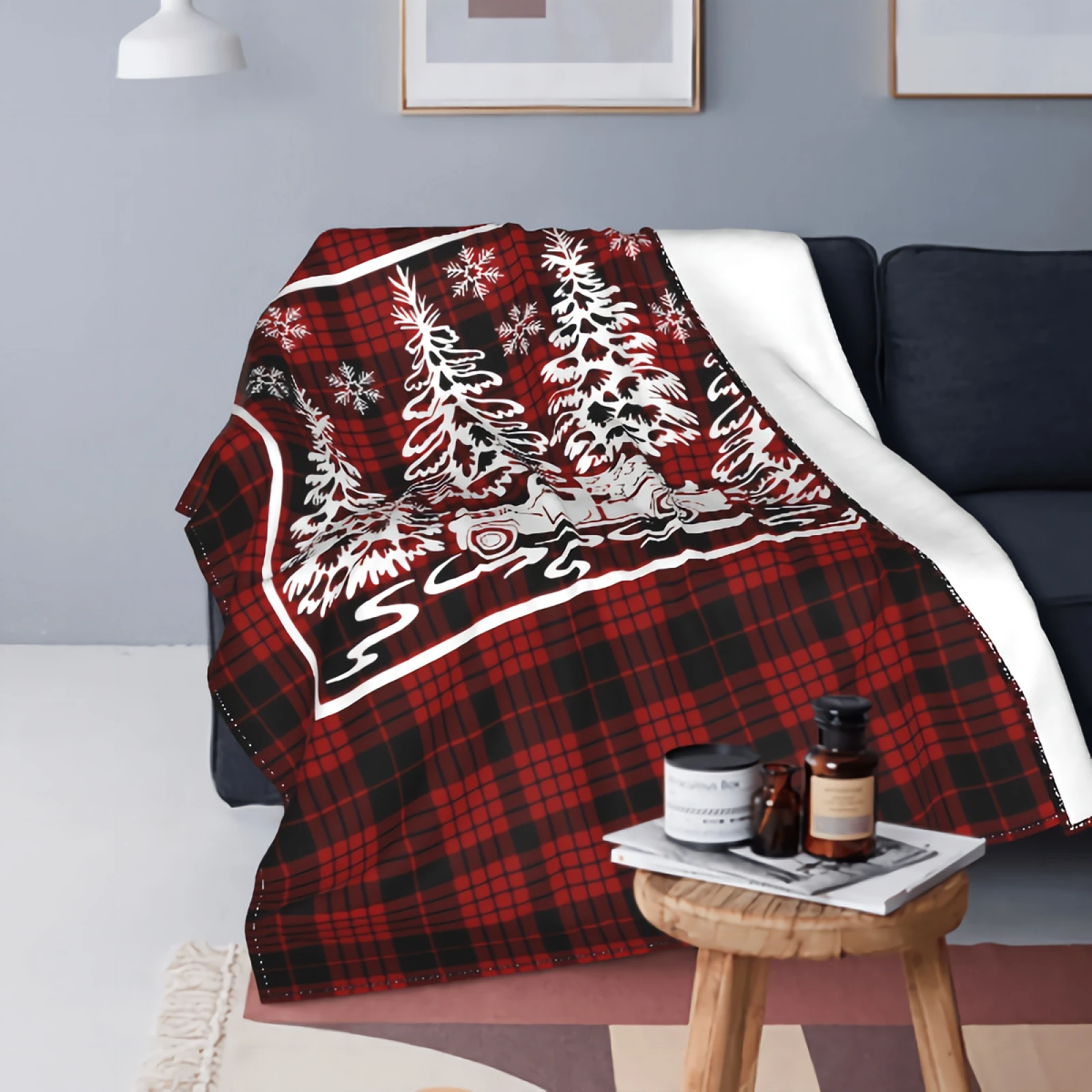 Cute Style Throw Blankets Lightweight Warmth Soft Cozy Blanket black and red check plaid Bed Throws Blankets
Cute Style Throw Blankets Lightweight Warmth Soft Cozy Blanket black and red check plaid Bed Throws Blankets