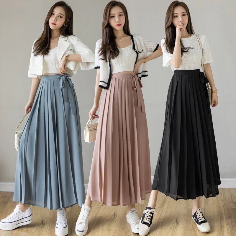 Summer 2022 New Korean Style Pleated Chiffon Trousers Large Size Elastic Waist Casual Pants Pantskirt
Summer 2022 New Korean Style Pleated Chiffon Trousers Large Size Elastic Waist Casual Pants Pantskirt