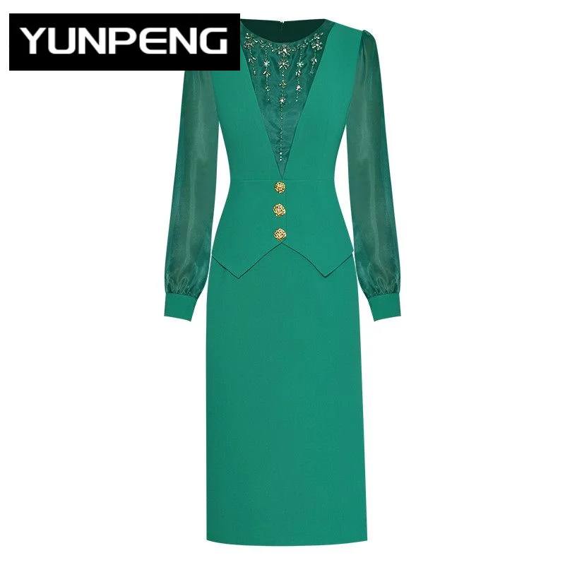 Dresses For Women 2023 Elegant High Quality Luxury Designer Spring Long sleeve Beading Diamonds Package hip Temperament Dress
Dresses For Women 2023 Elegant High Quality Luxury Designer Spring Long sleeve Beading Diamonds Package hip Temperament Dress