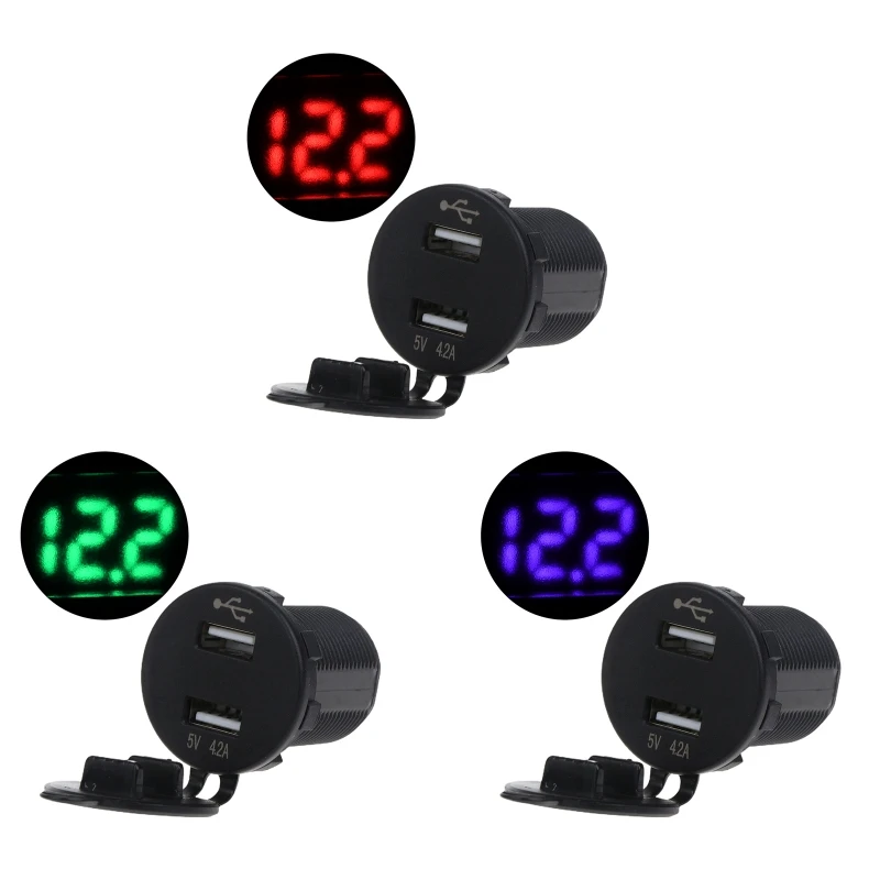 Universal 12v Dual USB Car Boat Charger Socket Cigarette Lighte Sockets with LED Voltmeter Digital Display Charger G2AC
Universal 12v Dual USB Car Boat Charger Socket Cigarette Lighte Sockets with LED Voltmeter Digital Display Charger G2AC