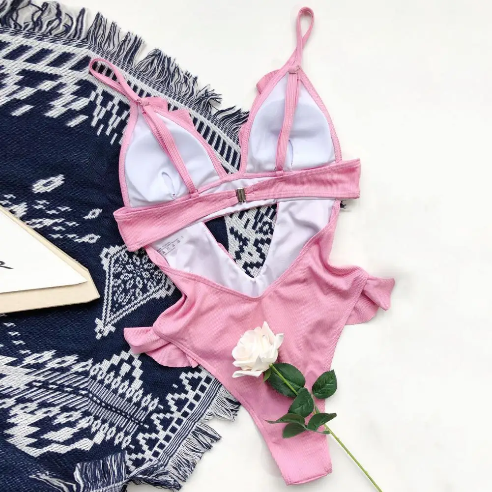 Popular Open Back Women Sexy Hollow Out Monokini Bodysuit Swimwear Slim Fit Solid Color
Popular Open Back Women Sexy Hollow Out Monokini Bodysuit Swimwear Slim Fit Solid Color