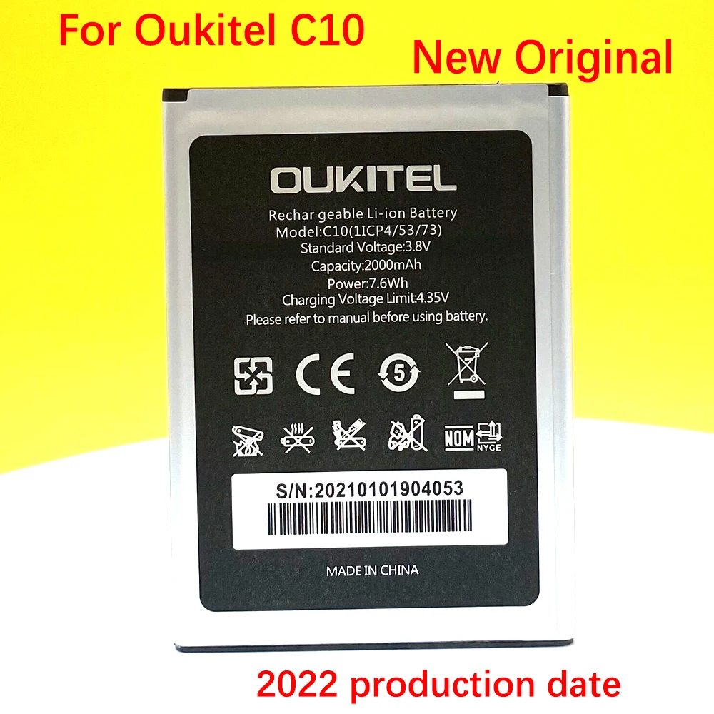 100% NEW Original 2000mAh C 10 Battery For Oukitel C10 Mobile Phone In Stock High Quality +Tracking Number
100% NEW Original 2000mAh C 10 Battery For Oukitel C10 Mobile Phone In Stock High Quality +Tracking Number