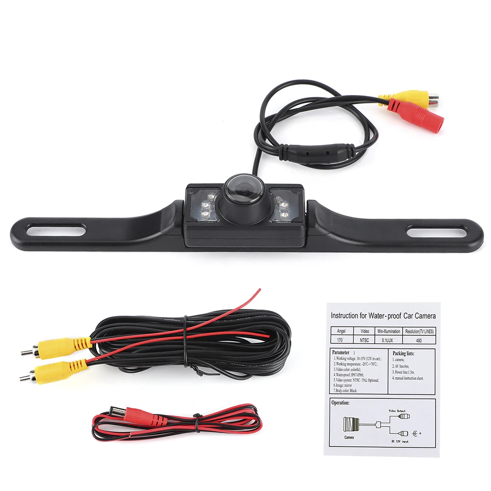 Car Rear View Camera Parking Reversing Licence Plate 170° HD IR Night Viewing Waterproof License Plate Mounted Car Rear View
Car Rear View Camera Parking Reversing Licence Plate 170° HD IR Night Viewing Waterproof License Plate Mounted Car Rear View
