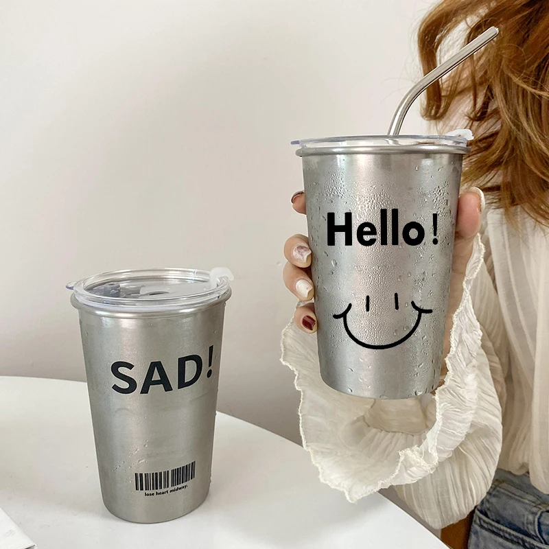 Stainless Steel Cup with Straw Heat Resistant with Cover High Temperature Office Drinking Cup Drop-Resistant Coffee Drink Cup
Stainless Steel Cup with Straw Heat Resistant with Cover High Temperature Office Drinking Cup Drop-Resistant Coffee Drink Cup