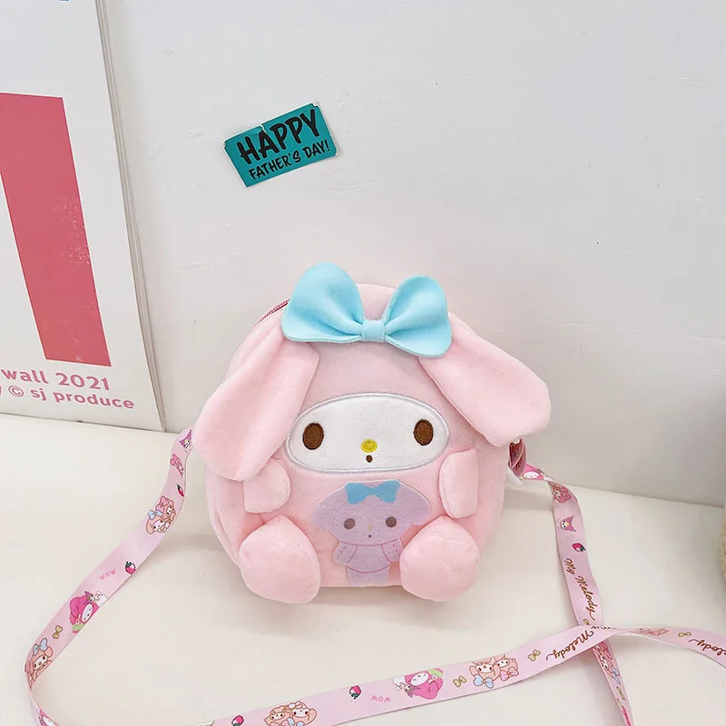 Sanrio Woman Shoulder Bag Girl Plush Cute Diagonal Cross Bag Cinnamoroll Kuromi Melody Doll Loose Change Storage Small Bag 
Sanrio Woman Shoulder Bag Girl Plush Cute Diagonal Cross Bag Cinnamoroll Kuromi Melody Doll Loose Change Storage Small Bag