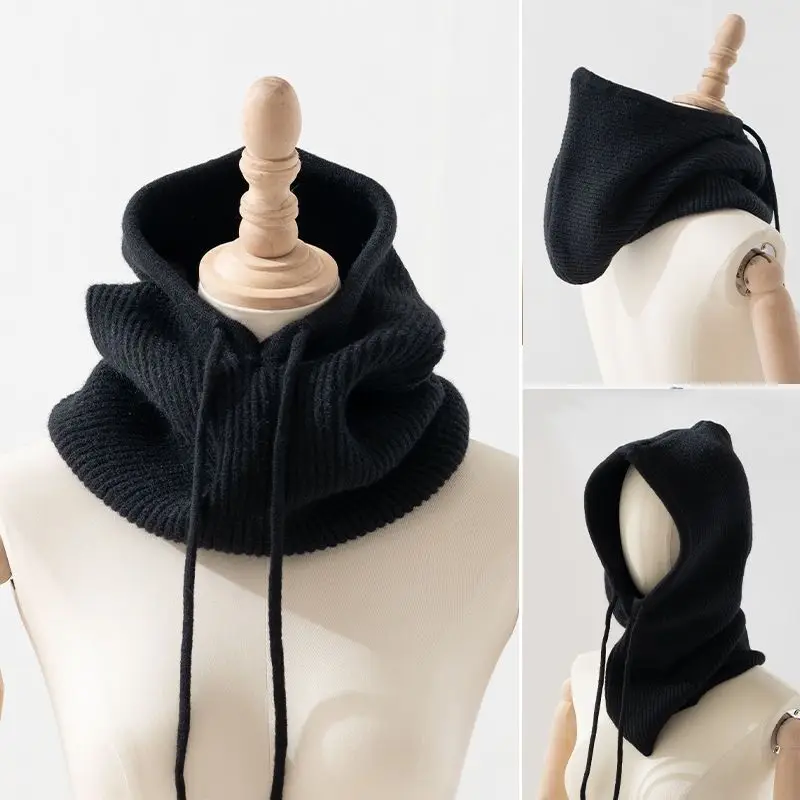 2022 Unisex Knitted Head Hood Faux Cashmere Hooded Neck Collar Cap Head Drawstring Thick Beanie Men Women Adjustable Elastic Hat 
2022 Unisex Knitted Head Hood Faux Cashmere Hooded Neck Collar Cap Head Drawstring Thick Beanie Men Women Adjustable Elastic Hat