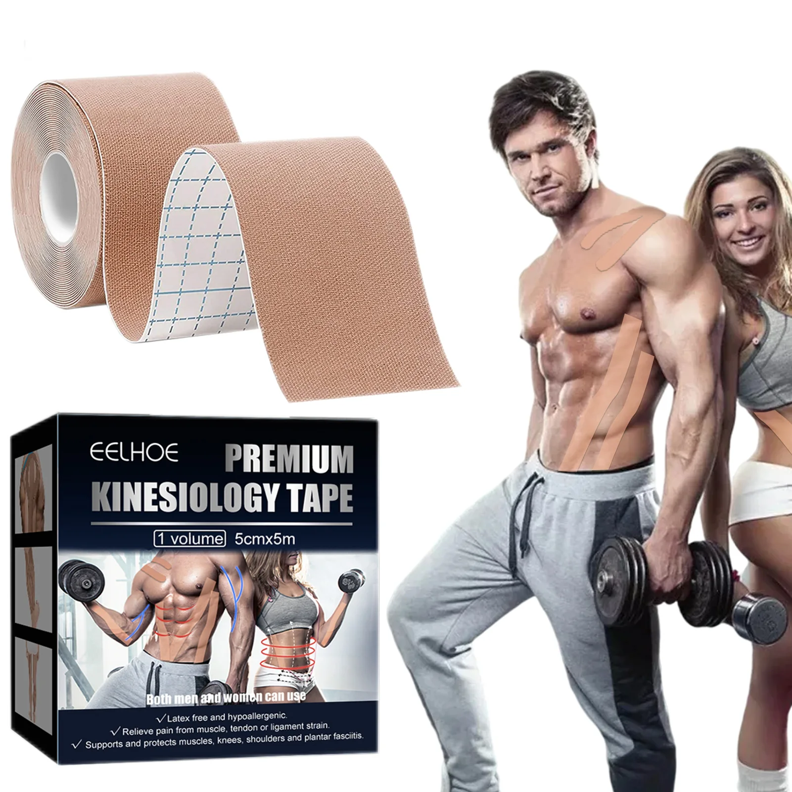 Sports Tape Elastic Kinesiology Tapes Waterproof Latex-Free Elastic Sports Tapes For Ankle Wrist Knee Shoulder Arm
Sports Tape Elastic Kinesiology Tapes Waterproof Latex-Free Elastic Sports Tapes For Ankle Wrist Knee Shoulder Arm