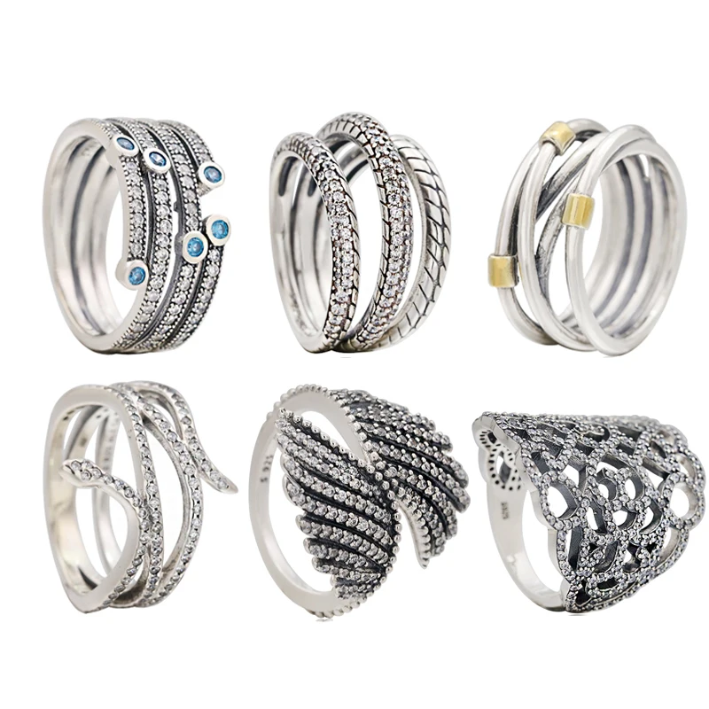 100% 925 silver serpentine feather interwoven exaggerated design ring suitable for European original women's DIY gifts
100% 925 silver serpentine feather interwoven exaggerated design ring suitable for European original women's DIY gifts