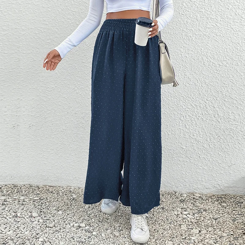 2023 New European and American Fashion Style Commuter Women's Pants Comfortable and Casual Solid Color Wide Leg Pants for Women
2023 New European and American Fashion Style Commuter Women's Pants Comfortable and Casual Solid Color Wide Leg Pants for Women