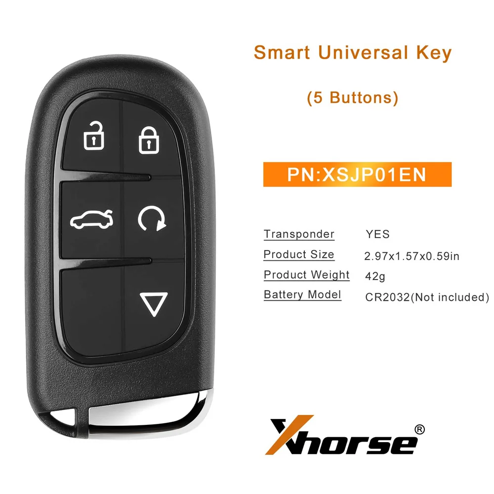 1 шт. Xhorse XM38 XSJP01EN для Jeep Type 2 Style серии XM38 универсальный смарт-ключ 5 кнопок
1 шт. Xhorse XM38 XSJP01EN для Jeep Type 2 Style серии XM38 универсальный смарт-ключ 5 кнопок