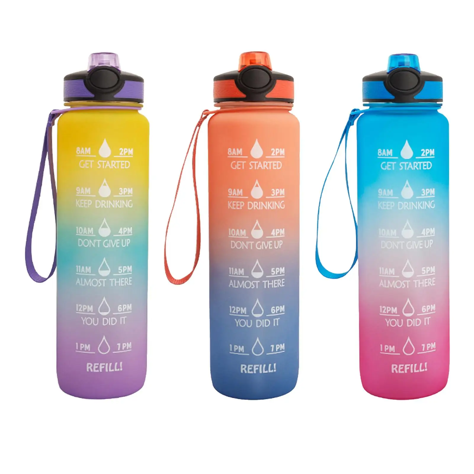 PP 1L Leakproof Drinking Water Bottle with Paracord Handle for Fitness and Outdoor Water Jug w/ Flip Top Lid Reusable 
PP 1L Leakproof Drinking Water Bottle with Paracord Handle for Fitness and Outdoor Water Jug w/ Flip Top Lid Reusable