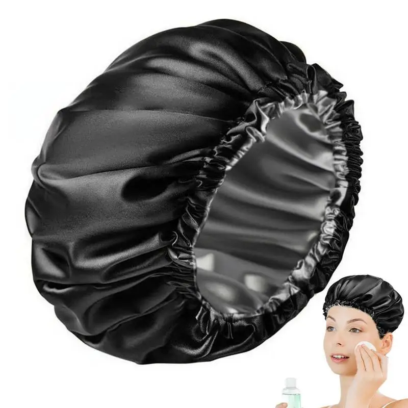 AdjustableNightcap | Waterproof Black Shower Cap | Double Layer Enlarged Adjustable Hair Care Cap For Travel And Camping
AdjustableNightcap | Waterproof Black Shower Cap | Double Layer Enlarged Adjustable Hair Care Cap For Travel And Camping