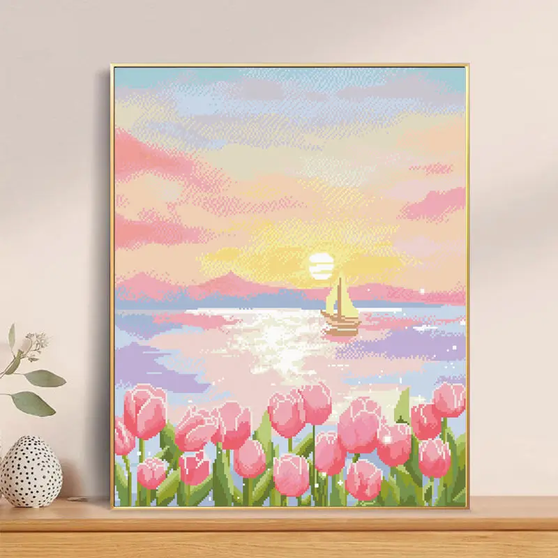 Seaside Tulip Pattern DIY Cross Stitch Complete Kits Needlework 11CT Cotton Thread Embroidery Set Printed Canvas Home Decoration
Seaside Tulip Pattern DIY Cross Stitch Complete Kits Needlework 11CT Cotton Thread Embroidery Set Printed Canvas Home Decoration