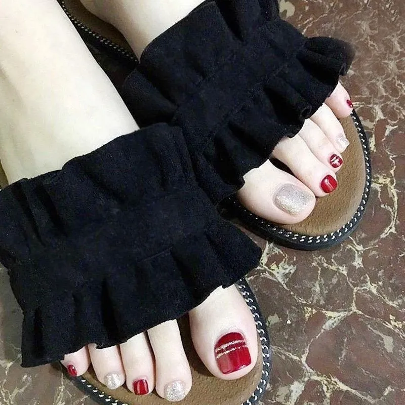 Newest 24pcs Fake Toe Nail Silver Red High Quality Rhinestone Foot False Nail Artificial Nails With Glue Summer Beauty Toenail
Newest 24pcs Fake Toe Nail Silver Red High Quality Rhinestone Foot False Nail Artificial Nails With Glue Summer Beauty Toenail