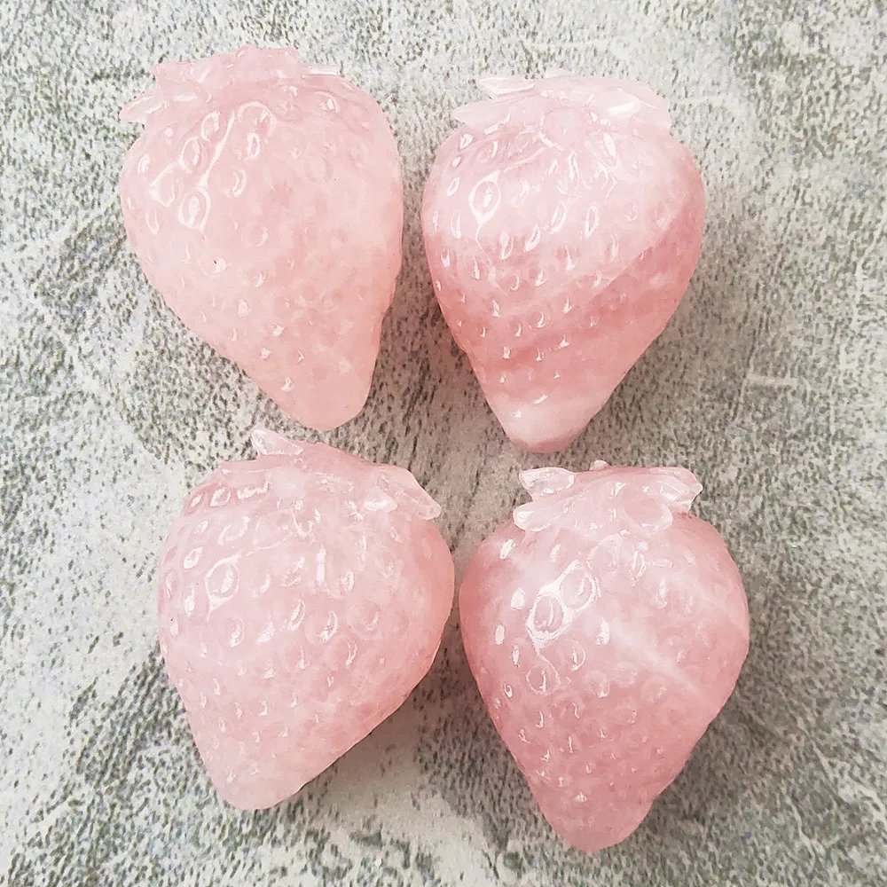 2 inch Natural Rose Crystal Strawberry Quartz Gems Hand Carving Strawberries Energy Healing
2 inch Natural Rose Crystal Strawberry Quartz Gems Hand Carving Strawberries Energy Healing