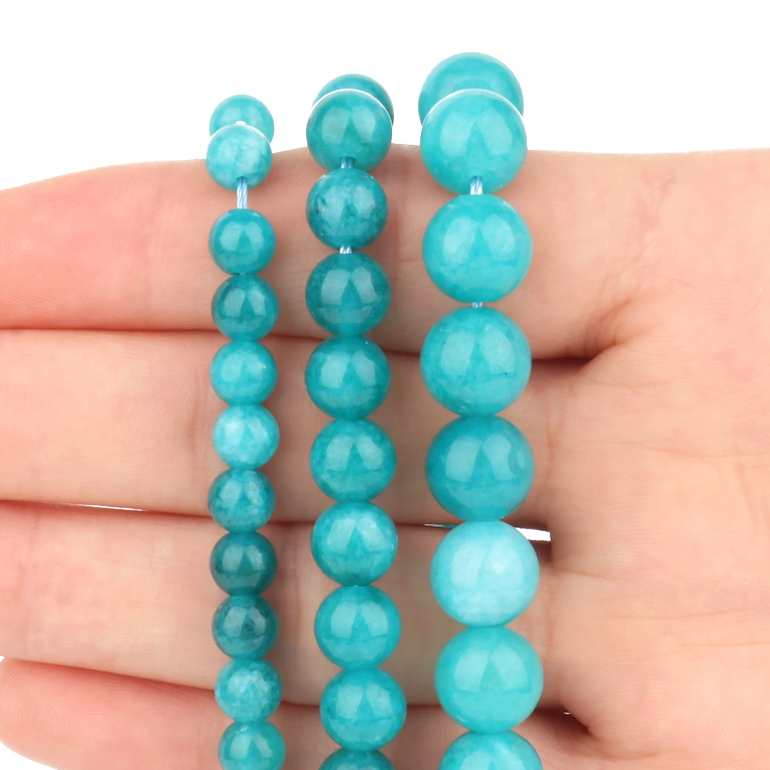 6/8/10mm High Quality Natural Stone Blue Jade Beads Round Smooth Loose Beads for Jewelry Making Supplier Handmade Bracelets 15''
6/8/10mm High Quality Natural Stone Blue Jade Beads Round Smooth Loose Beads for Jewelry Making Supplier Handmade Bracelets 15''